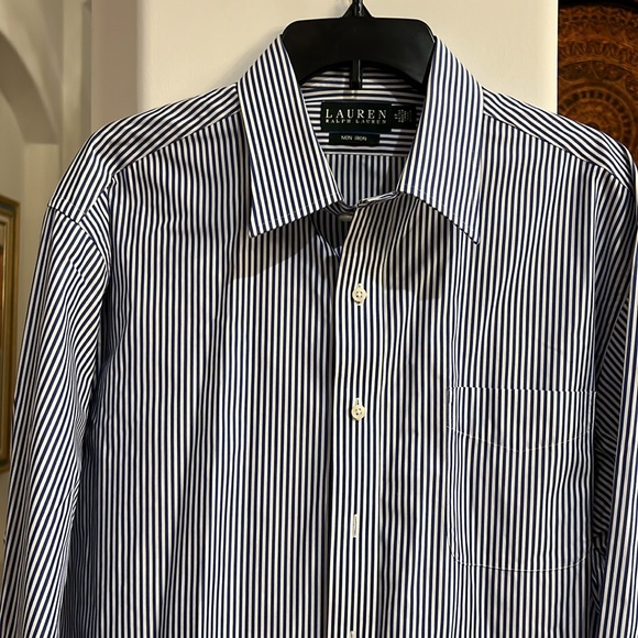 Ralph Lauren Mens Striped Dress Shirt size 17 34/35 - Picture 3 of 7